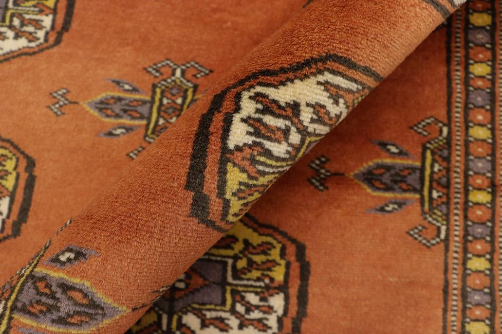 handmade Geometric Bokhara Rust Beige Hand Knotted RECTANGLE 100% WOOL area rug 4 x 6