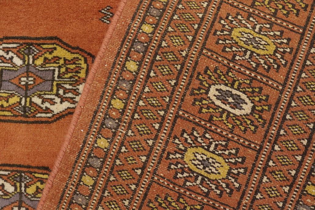 handmade Geometric Bokhara Rust Beige Hand Knotted RECTANGLE 100% WOOL area rug 4 x 6