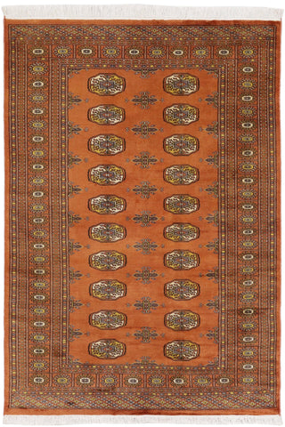 Rustic Bokhara Jessica Rust/Beige Wool Rug - 4'0''X6'1''