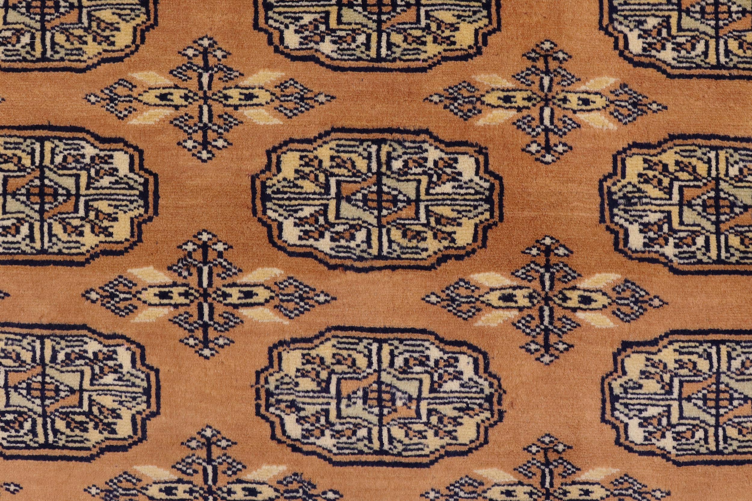 handmade Geometric Bokhara Brown Beige Hand Knotted RECTANGLE 100% WOOL area rug 4X6