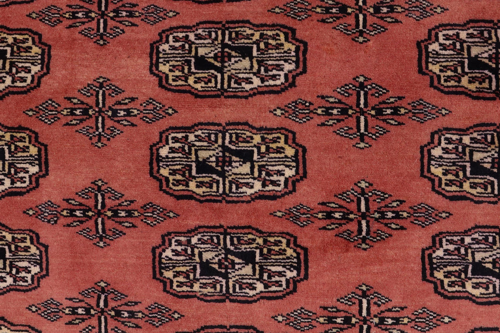 handmade Geometric Bokhara Pink Green Hand Knotted RECTANGLE 100% WOOL area rug 4X6
