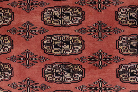 handmade Geometric Bokhara Pink Green Hand Knotted RECTANGLE 100% WOOL area rug 4X6