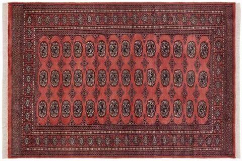 handmade Geometric Bokhara Pink Green Hand Knotted RECTANGLE 100% WOOL area rug 4X6