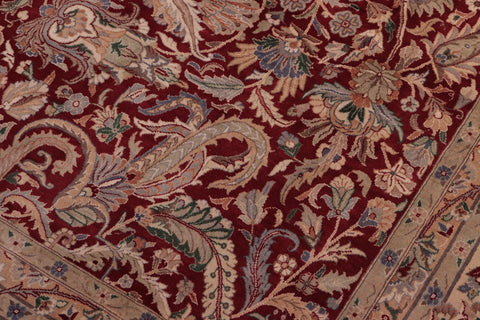 handmade Traditional Aness Red Tan Hand Knotted RECTANGLE 100% WOOL area rug 9x12