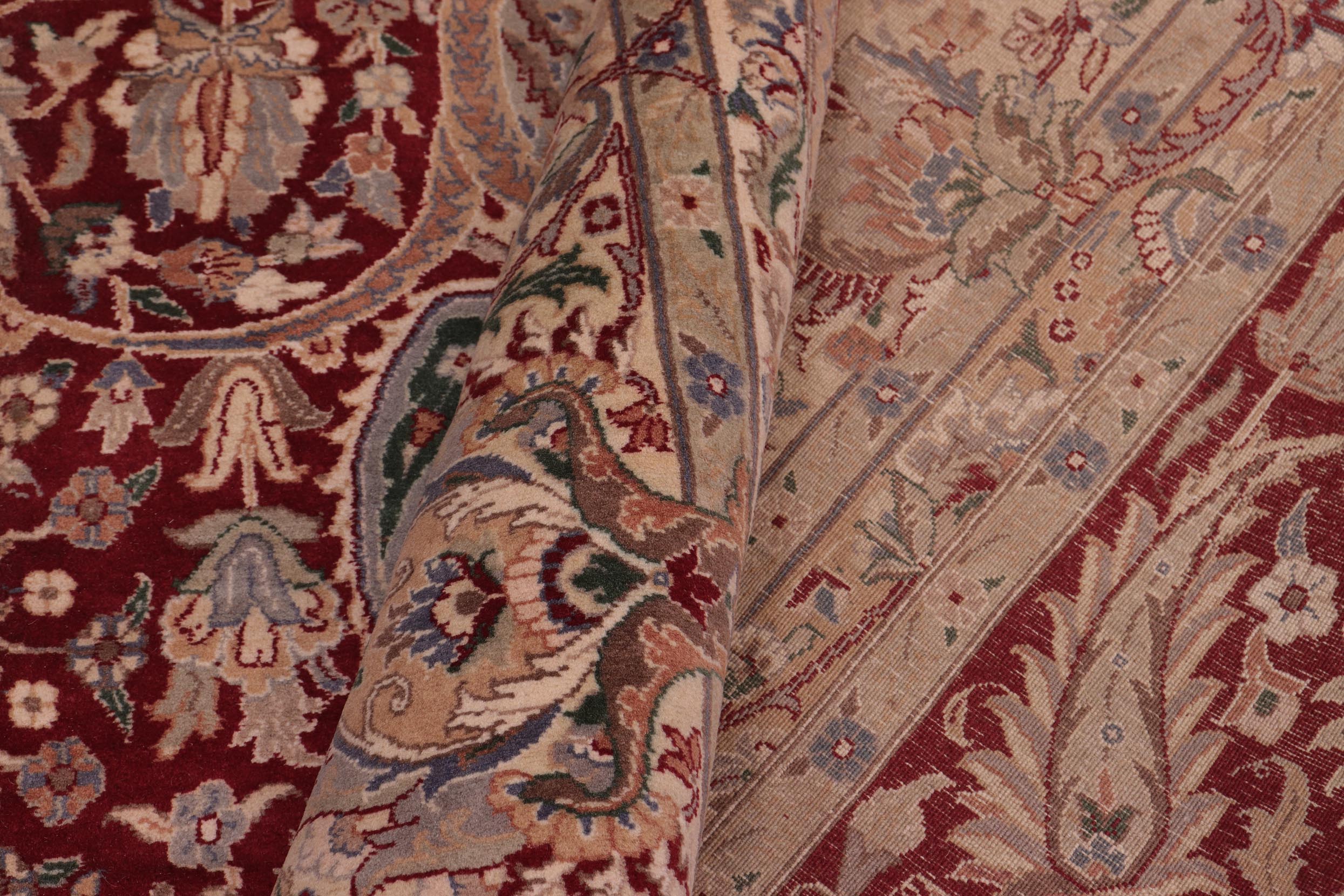 handmade Traditional Aness Red Tan Hand Knotted RECTANGLE 100% WOOL area rug 9x12