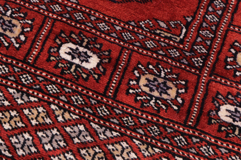 handmade Geometric Bokhara Rust Beige Hand Knotted RECTANGLE 100% WOOL area rug 3X12
