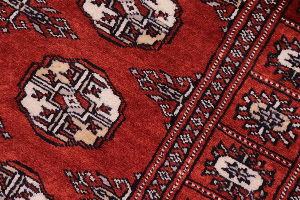 handmade Geometric Bokhara Rust Beige Hand Knotted RECTANGLE 100% WOOL area rug 3 x 12