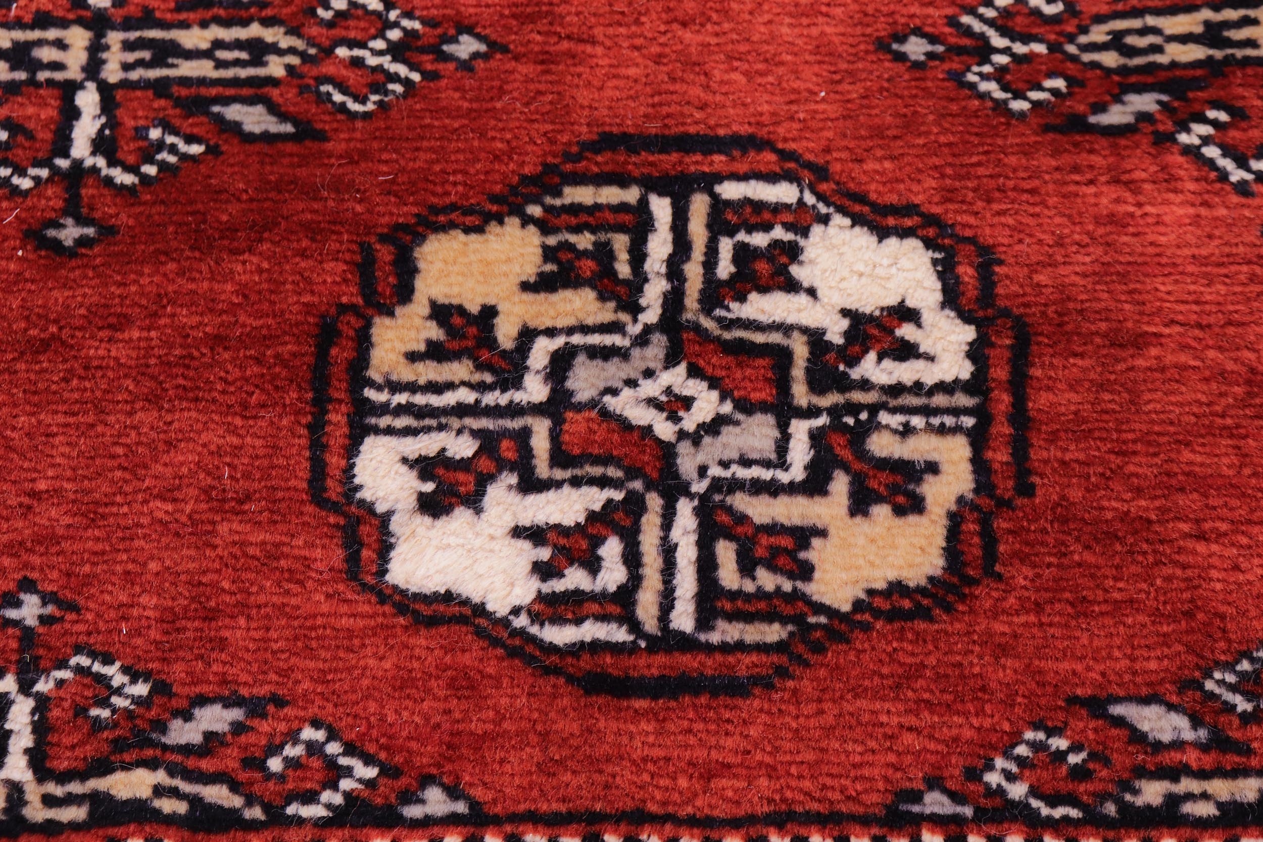 handmade Geometric Bokhara Rust Beige Hand Knotted RECTANGLE 100% WOOL area rug 3X12