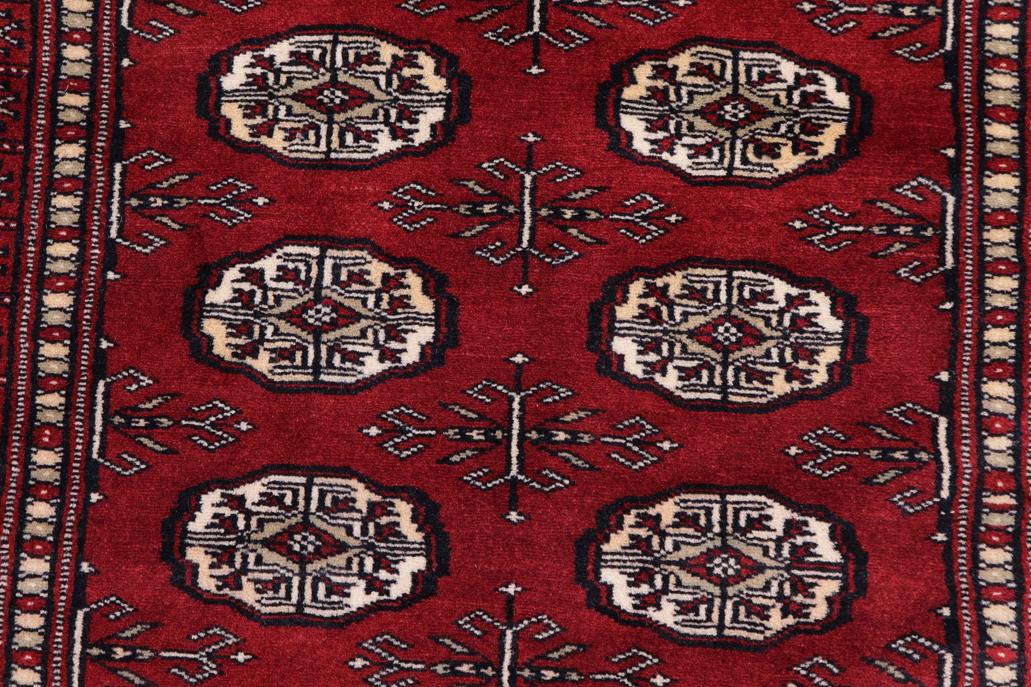 handmade Geometric Bokhara Red Beige Hand Knotted RECTANGLE 100% WOOL area rug 3 x 12