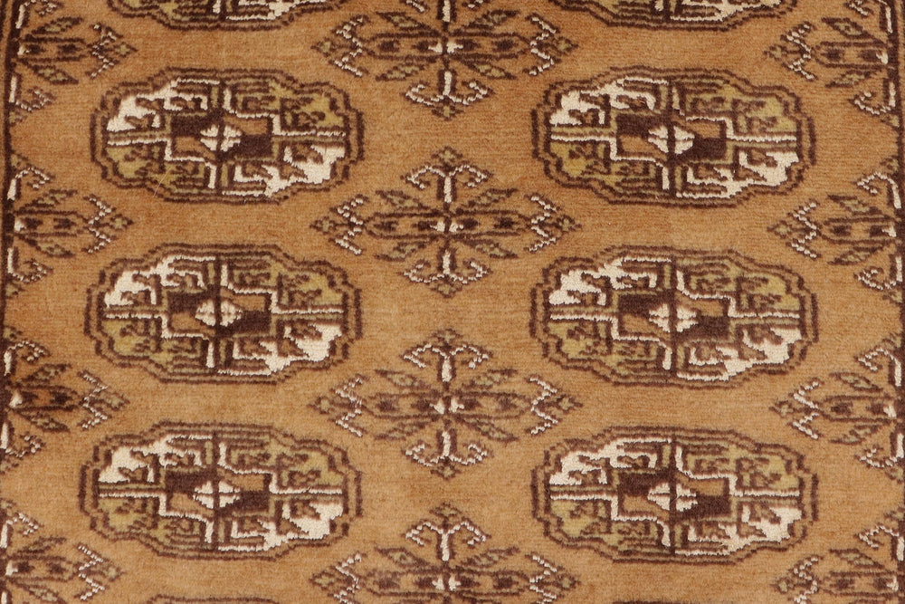 handmade Geometric Bokhara Brown Beige Hand Knotted RECTANGLE 100% WOOL area rug 3X9