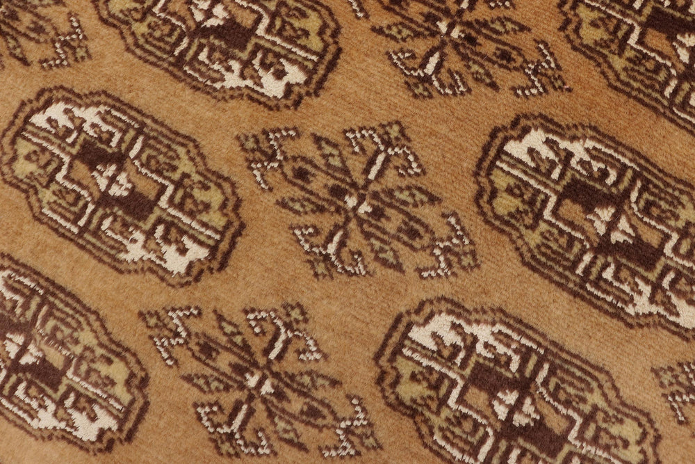 handmade Geometric Bokhara Brown Beige Hand Knotted RECTANGLE 100% WOOL area rug 3X9
