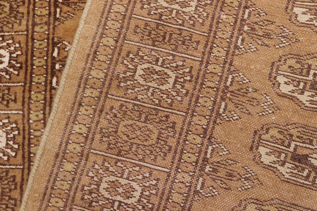 handmade Geometric Bokhara Brown Beige Hand Knotted RECTANGLE 100% WOOL area rug 3 x 9