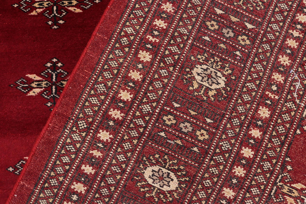 handmade Geometric Bokhara Red Beige Hand Knotted RECTANGLE 100% WOOL area rug 6X8