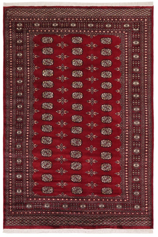 Rustic Bokhara Alfredo Red/Beige Wool Rug - 6'0''X8'4''