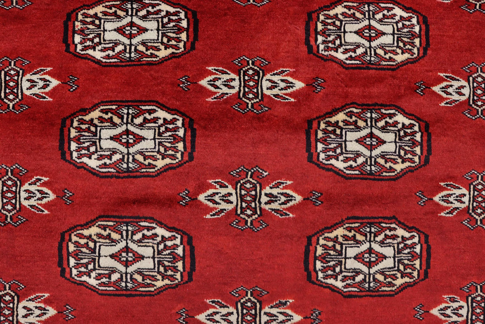 handmade Geometric Bokhara Red Gray Hand Knotted RECTANGLE 100% WOOL area rug 6X9