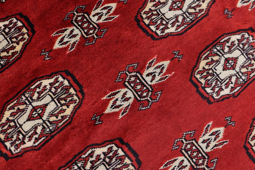 handmade Geometric Bokhara Red Gray Hand Knotted RECTANGLE 100% WOOL area rug 6 x 9