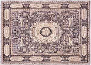 12x15 hand knotted Mamluk wool rug in gray and black - Bohemian Mamluk Grady