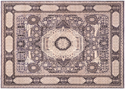 handmade Geometric Mamluk Gray Black Hand Knotted RECTANGLE 100% WOOL area rug 12 x 15