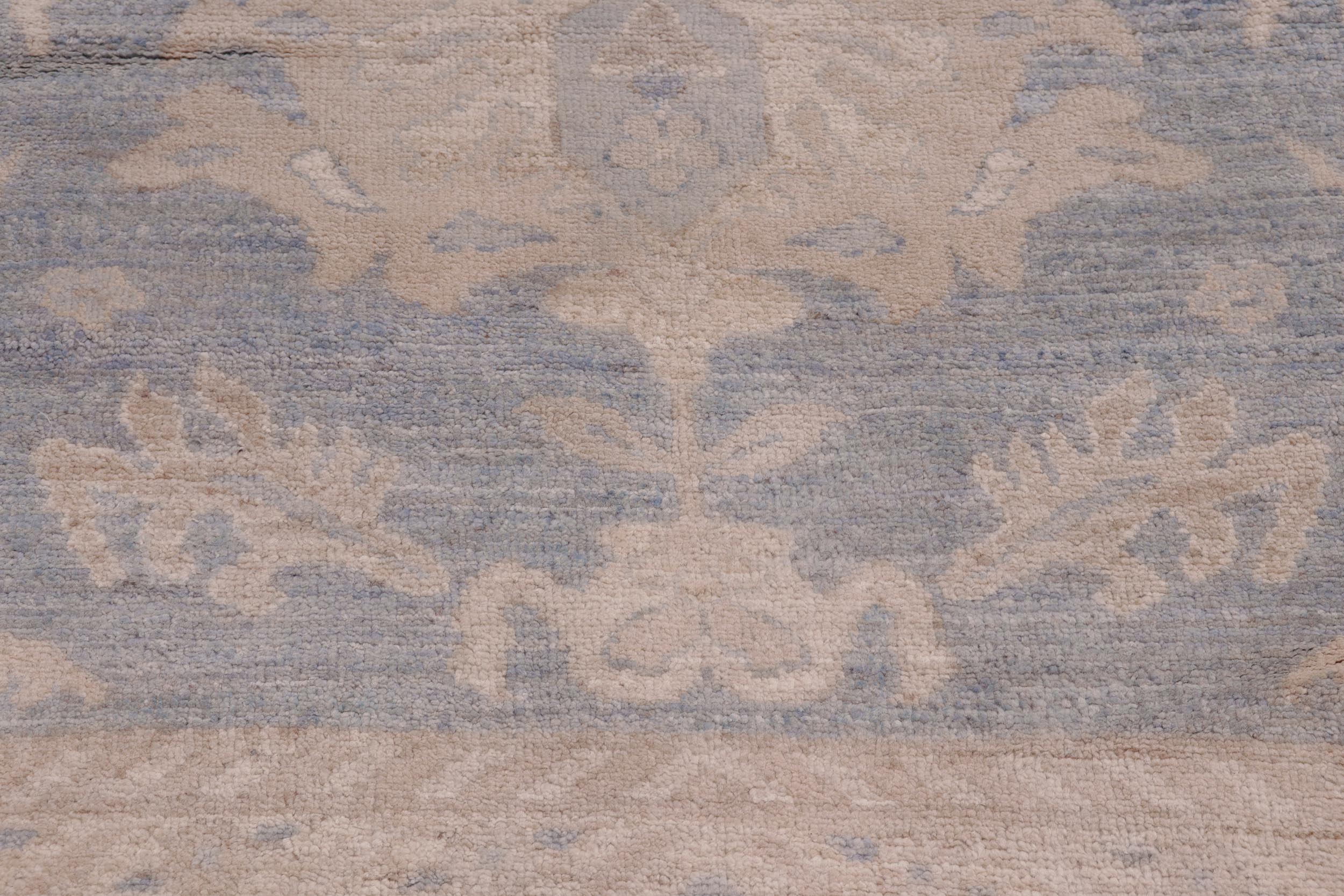 handmade Traditional Kafkaz Blue Beige Hand Knotted RECTANGLE 100% WOOL area rug 12x15