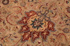 Semi-Antique Kashan Tamika Taupe/Brown Wool Rug - 9'2'' x 12'0''