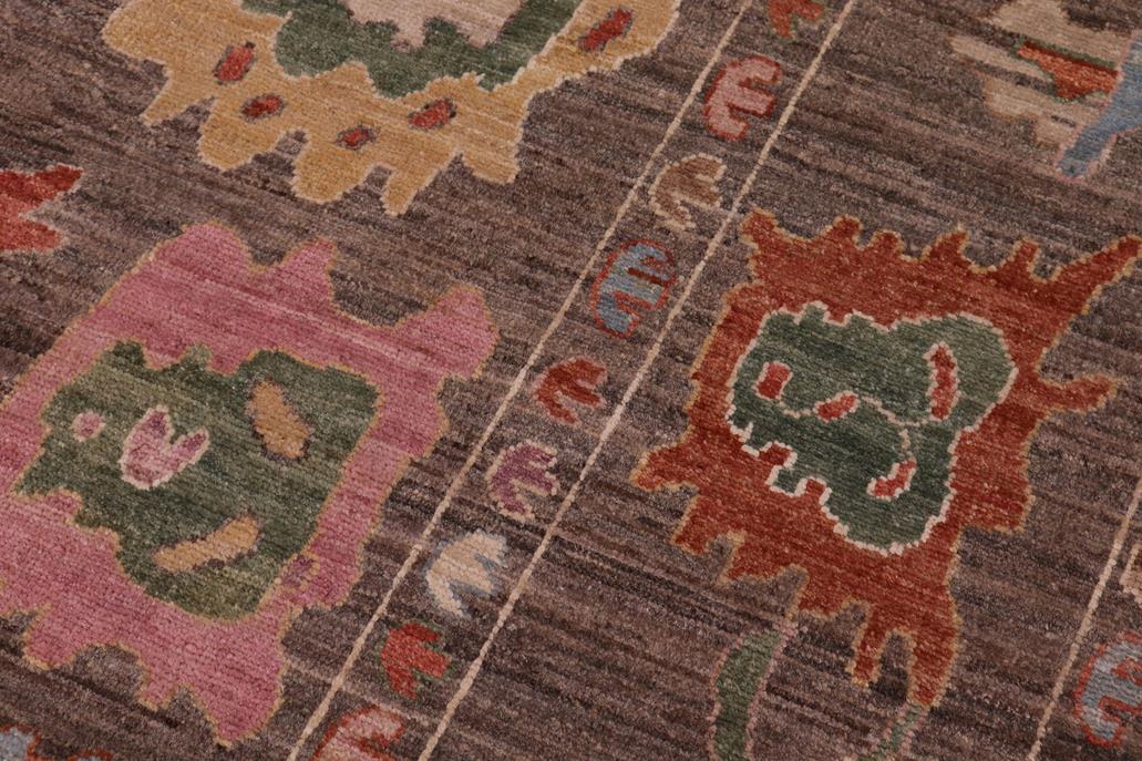 handmade Traditional Oushak Brown Blue Hand Knotted RECTANGLE 100% WOOL area rug 9 x 12