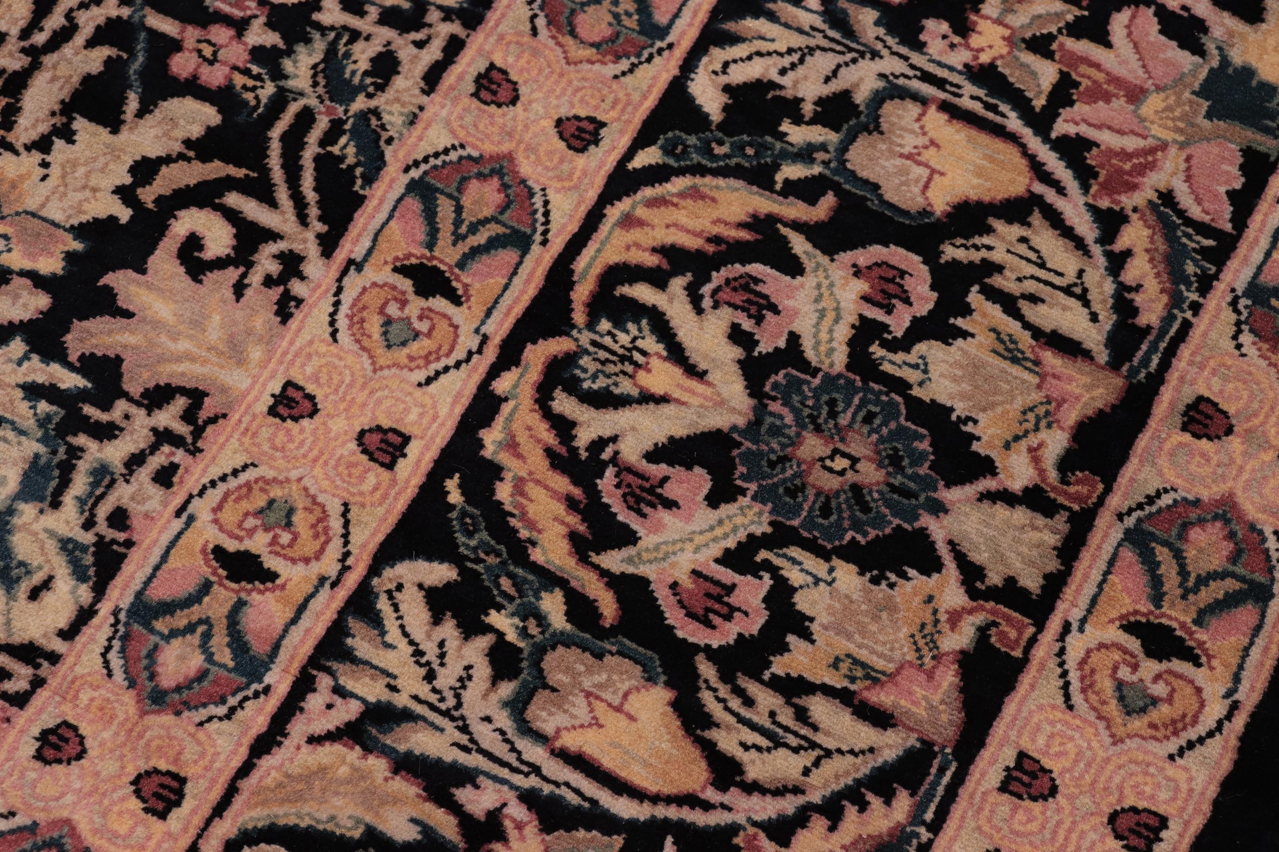 handmade Transitional Gulshanayub Black Red Hand Knotted RECTANGLE 100% WOOL area rug 9x12