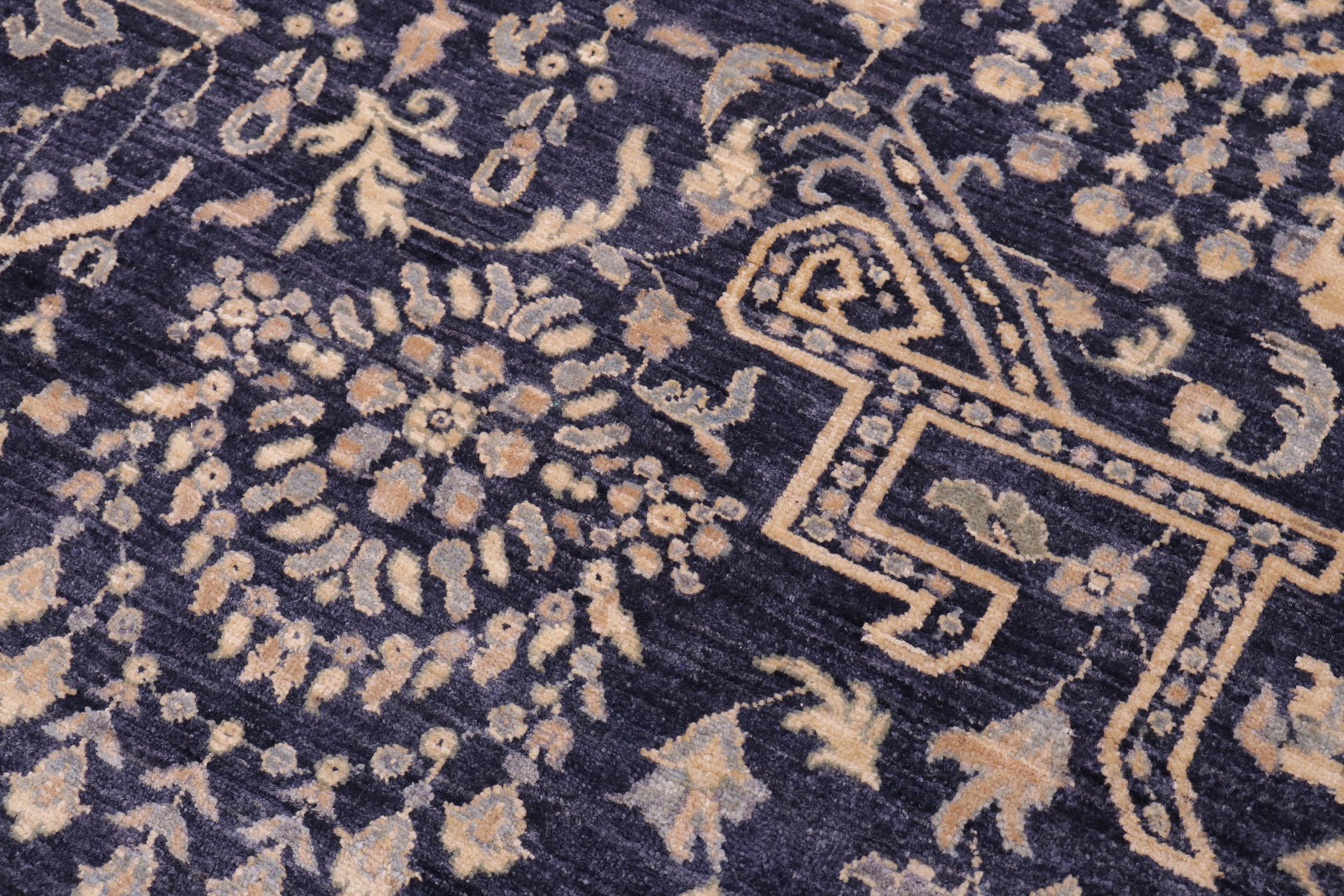 handmade Transitional Kafkaz Gray Beige Hand Knotted RECTANGLE 100% WOOL area rug 12' x 15'