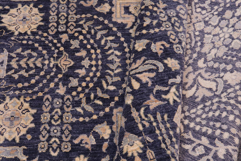 handmade Transitional Kafkaz Gray Beige Hand Knotted RECTANGLE 100% WOOL area rug 12' x 15'