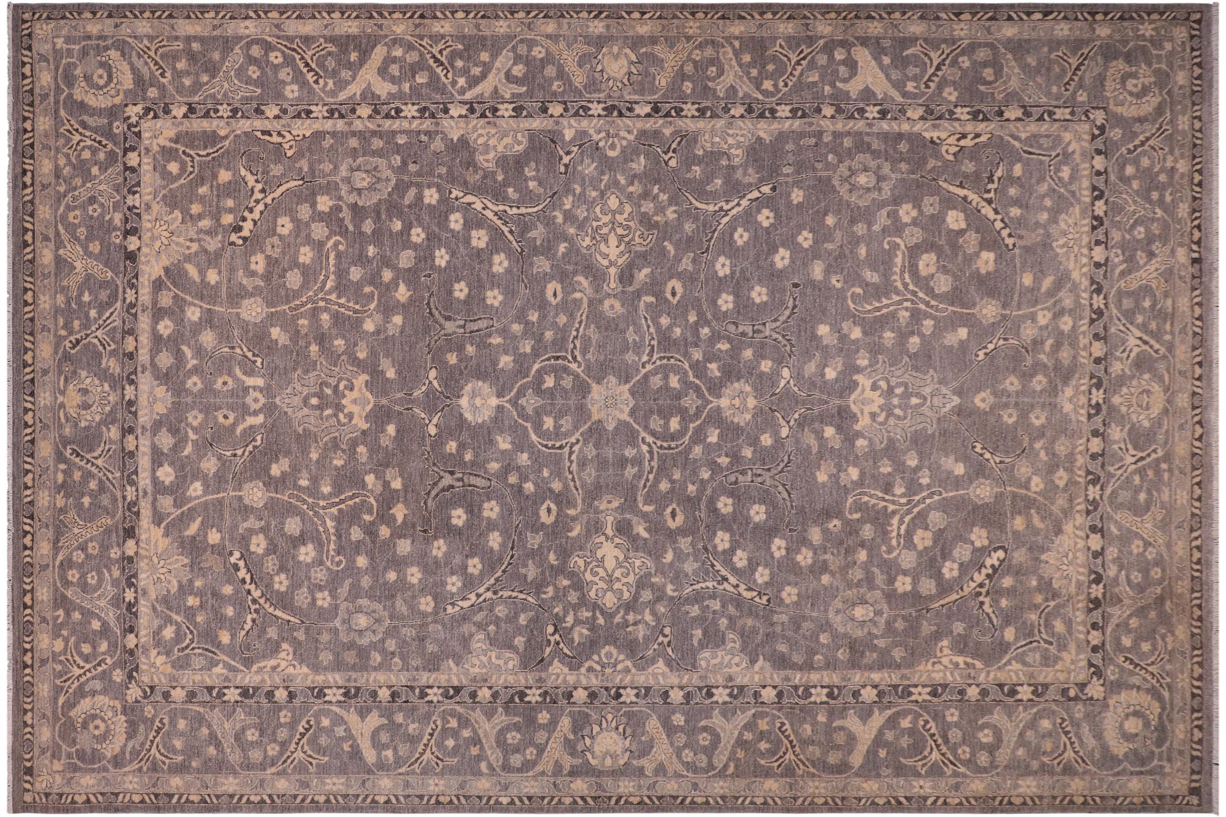 handmade Traditional Kafkaz Gray Beige Hand Knotted RECTANGLE 100% WOOL area rug 10x14