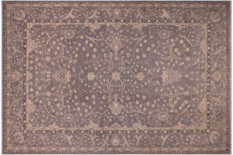 handmade Traditional Kafkaz Gray Beige Hand Knotted RECTANGLE 100% WOOL area rug 10x14
