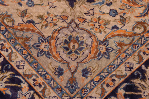 handmade Traditional Tabriz Blue Orange Hand Knotted RECTANGLE 100% WOOL area rug 9 x 13