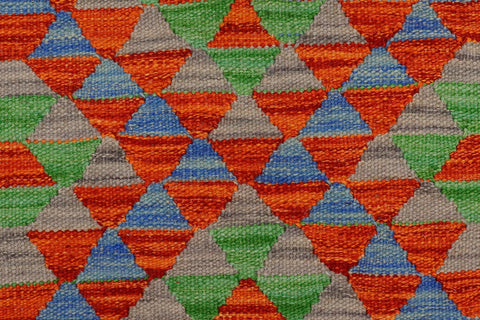 handmade Geometric Kilim Gray Beige Hand-Woven RECTANGLE 100% WOOL area rug 2' x 3'