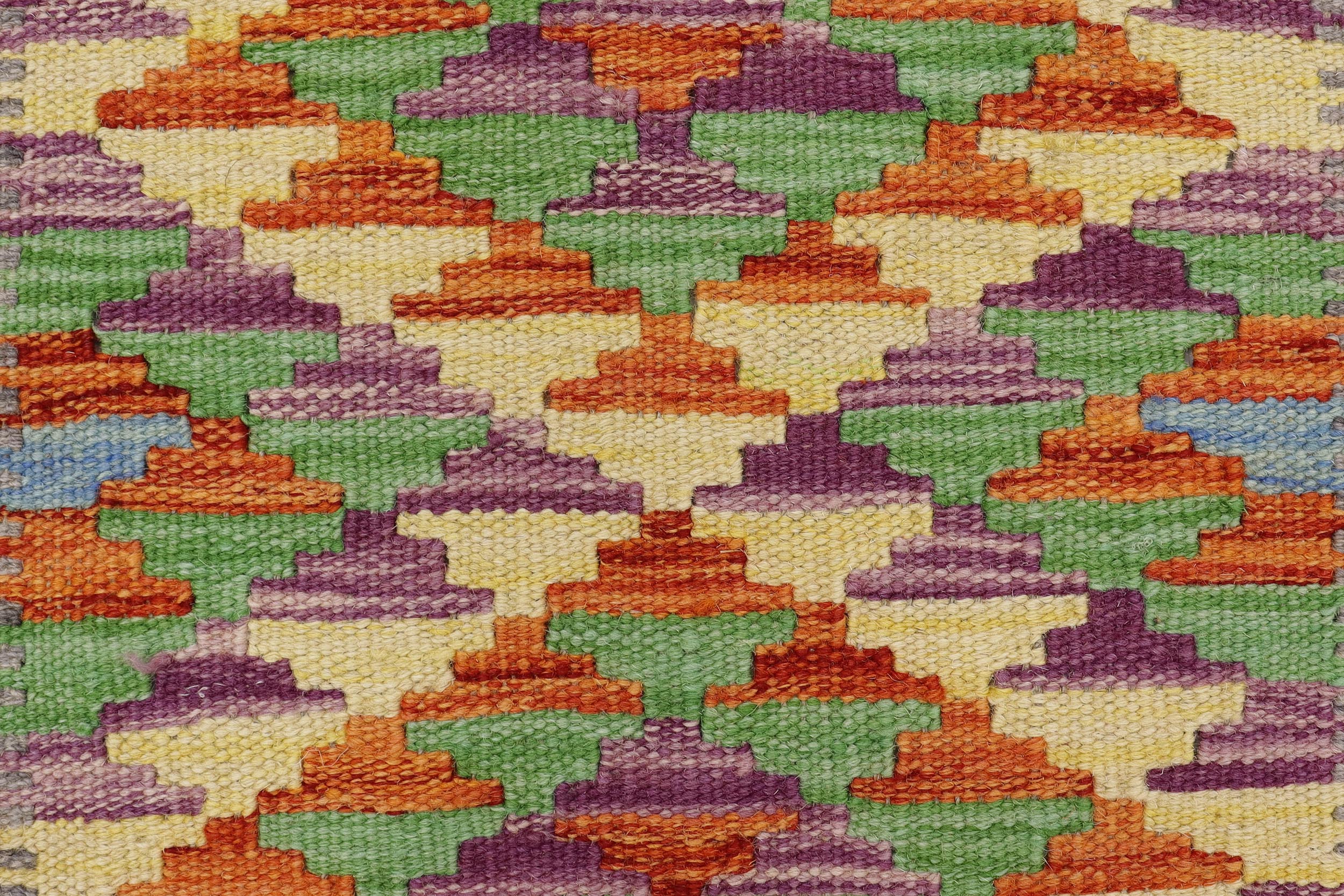 handmade Geometric Kilim Gray Beige Hand-Woven RECTANGLE 100% WOOL area rug 2' x 3'