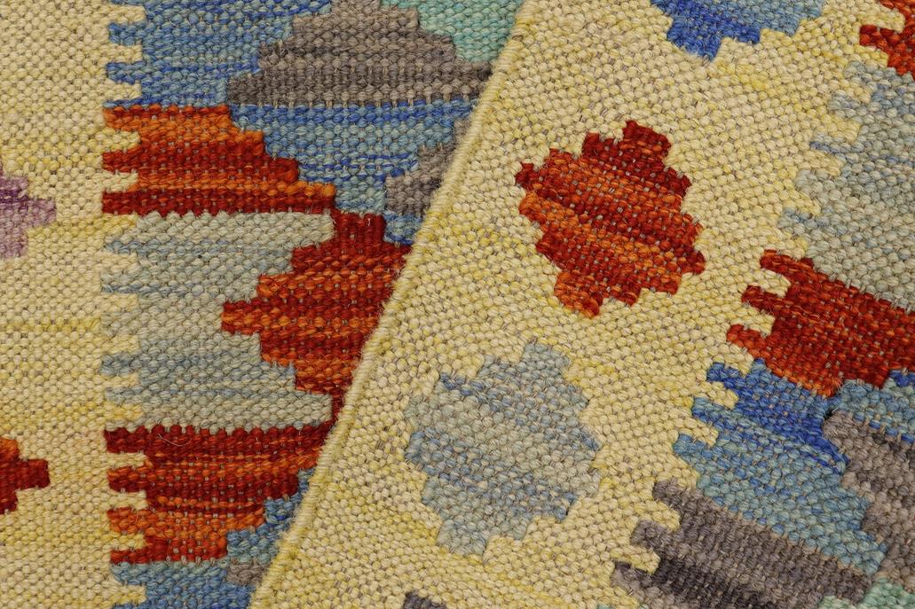 Flat Weave Kilim Antique Navaho Vintage handmade Geometric Kilim Gold Rust Hand-Woven Rectangle 100% Wool Area Rug 2x3 