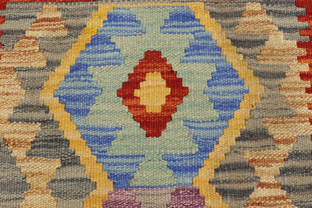 Flat Weave Kilim Antique Navaho Vintage handmade Geometric Kilim Red Beige Hand-Woven Rectangle 100% Wool Area Rug 2x3 