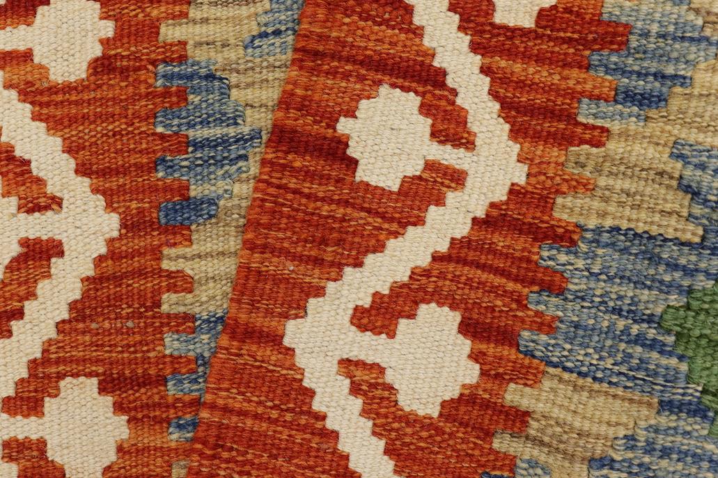 Flat Weave Kilim Antique Navaho Vintage handmade Geometric Kilim Rust Beige Hand-Woven Rectangle 100% Wool Area Rug 2x3 