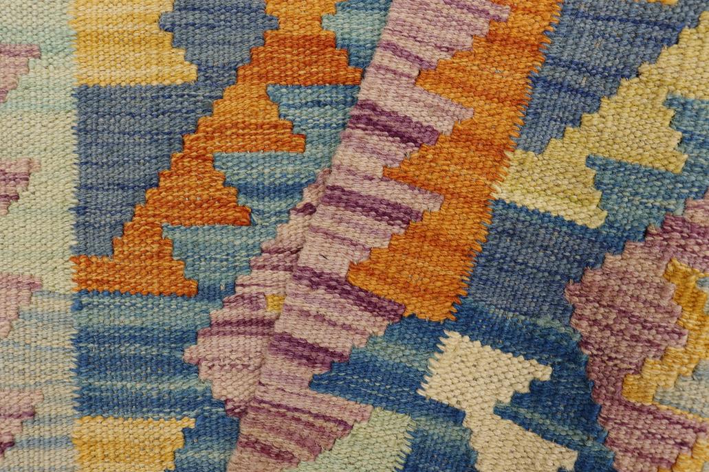 Flat Weave Kilim Antique Navaho Vintage handmade Geometric Kilim Purple Beige Hand-Woven Rectangle 100% Wool Area Rug 2x3 