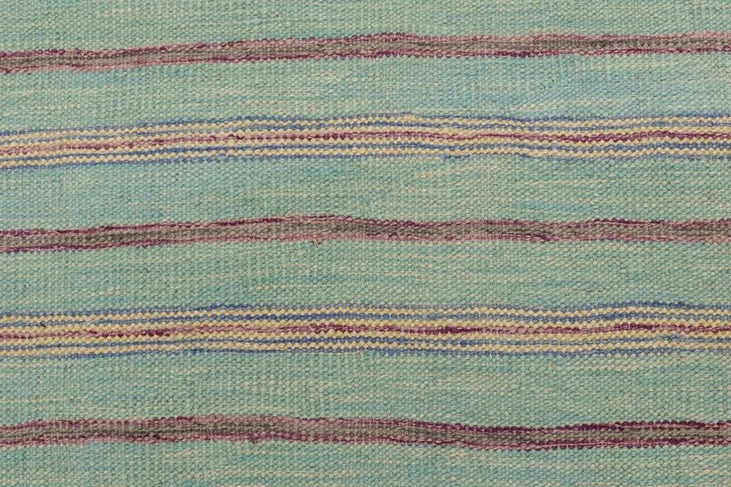 Flat Weave Kilim Antique Navaho Vintage handmade Modern Kilim Blue Purple Hand-Woven Rectangle 100% Wool Area Rug 5x7 