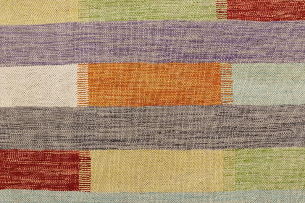 Flat Weave Kilim Antique Navaho Vintage handmade Modern Kilim Beige Gray Hand-Woven Rectangle 100% Wool Area Rug 3x5 