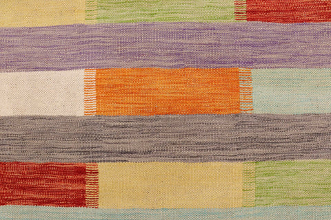 handmade Modern Kilim Beige Gray Hand-Woven RECTANGLE 100% WOOL area rug 3x5