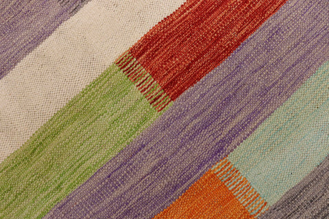 handmade Modern Kilim Beige Gray Hand-Woven RECTANGLE 100% WOOL area rug 3x5