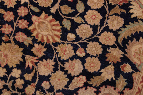 handmade Transitional Sultanabad Blue Tan Hand Knotted RECTANGLE 100% WOOL area rug 9x12
