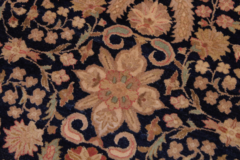 handmade Transitional Sultanabad Blue Tan Hand Knotted RECTANGLE 100% WOOL area rug 9x12