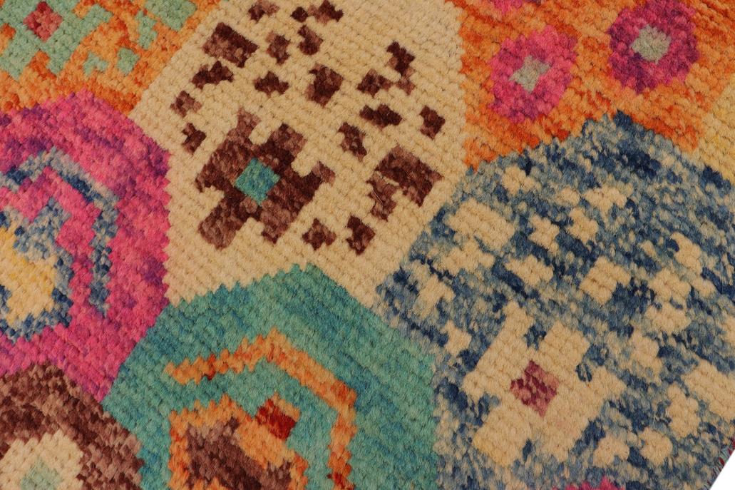 handmade Modern Balouchi Red Blue Hand Knotted RECTANGLE 100% WOOL area rug 7x10