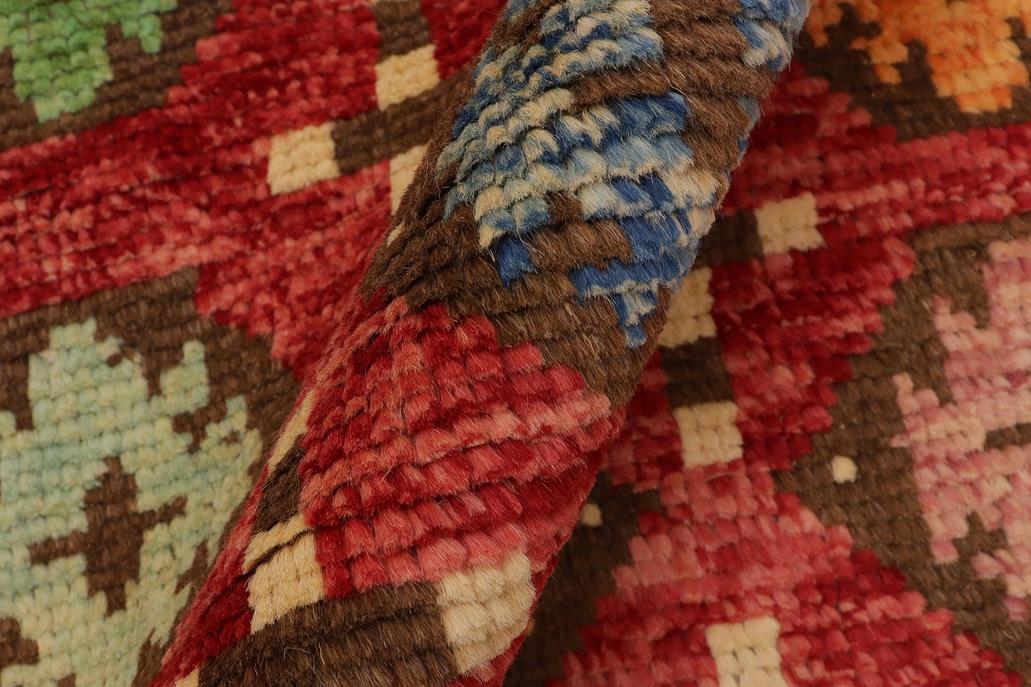 handmade Modern Balouchi Red Beige Hand Knotted RECTANGLE 100% WOOL area rug 7x10