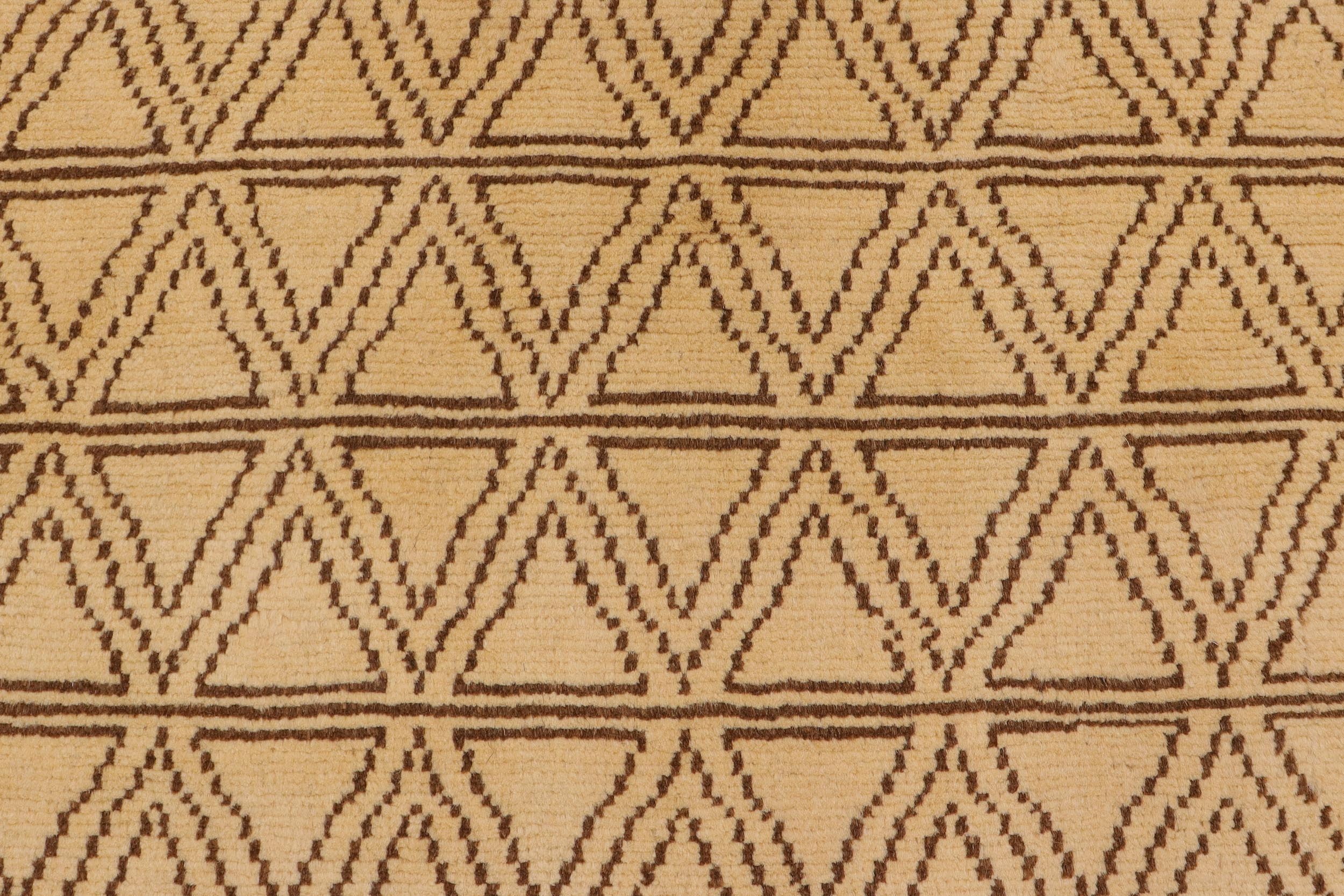 handmade Modern Balouchi Beige Brown Hand Knotted RECTANGLE 100% WOOL area rug 4x6