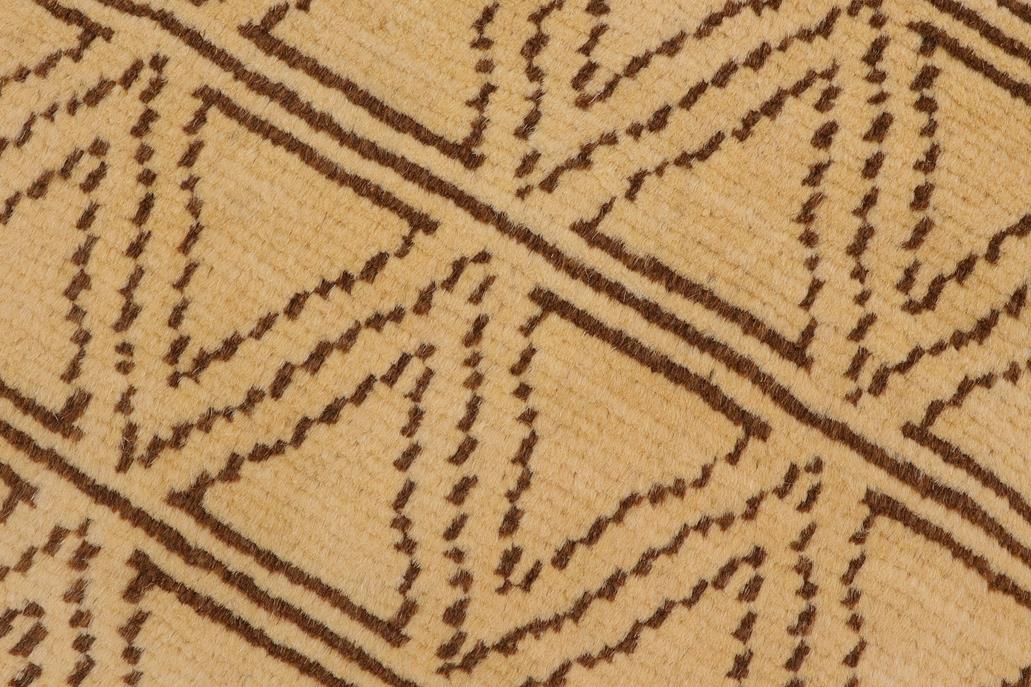 handmade Modern Balouchi Beige Brown Hand Knotted RECTANGLE 100% WOOL area rug 4x6