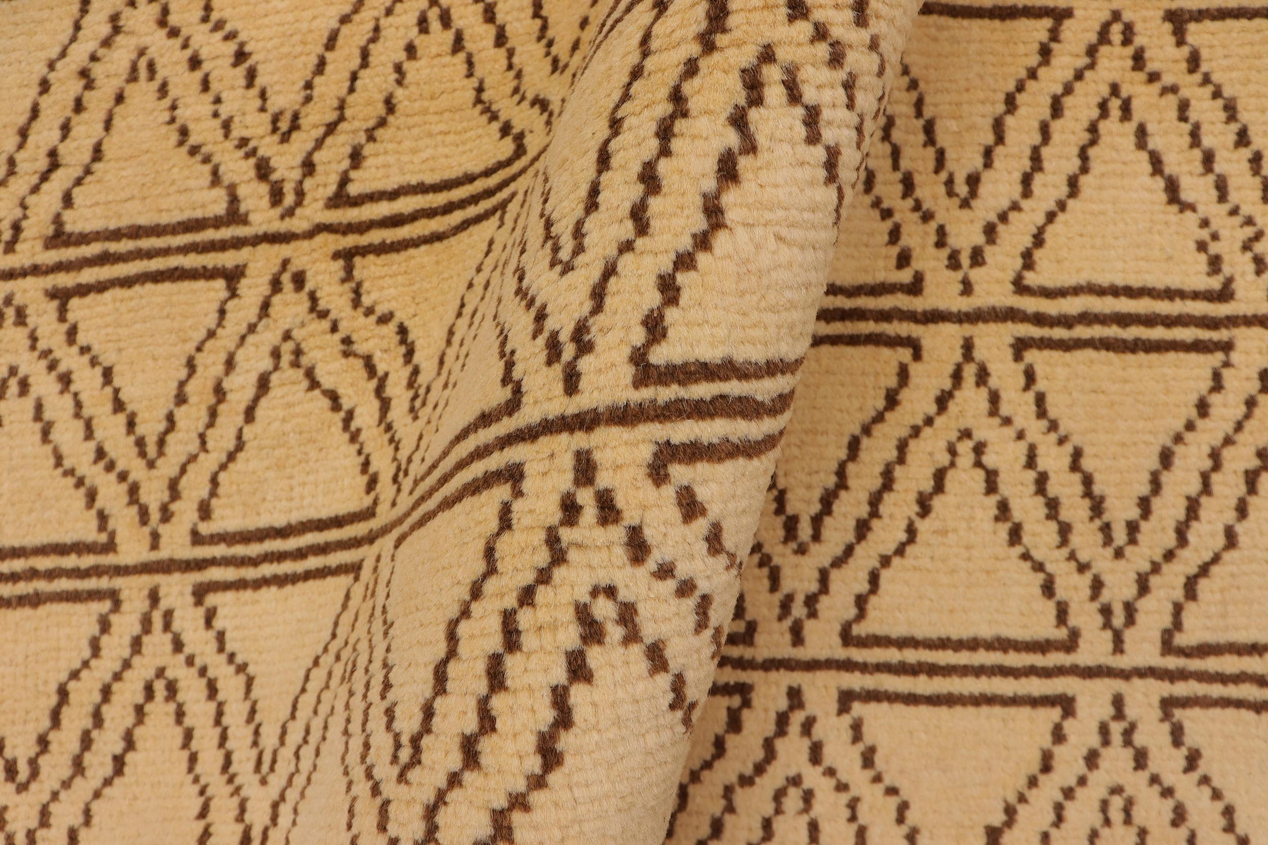 handmade Modern Balouchi Beige Brown Hand Knotted RECTANGLE 100% WOOL area rug 4x6