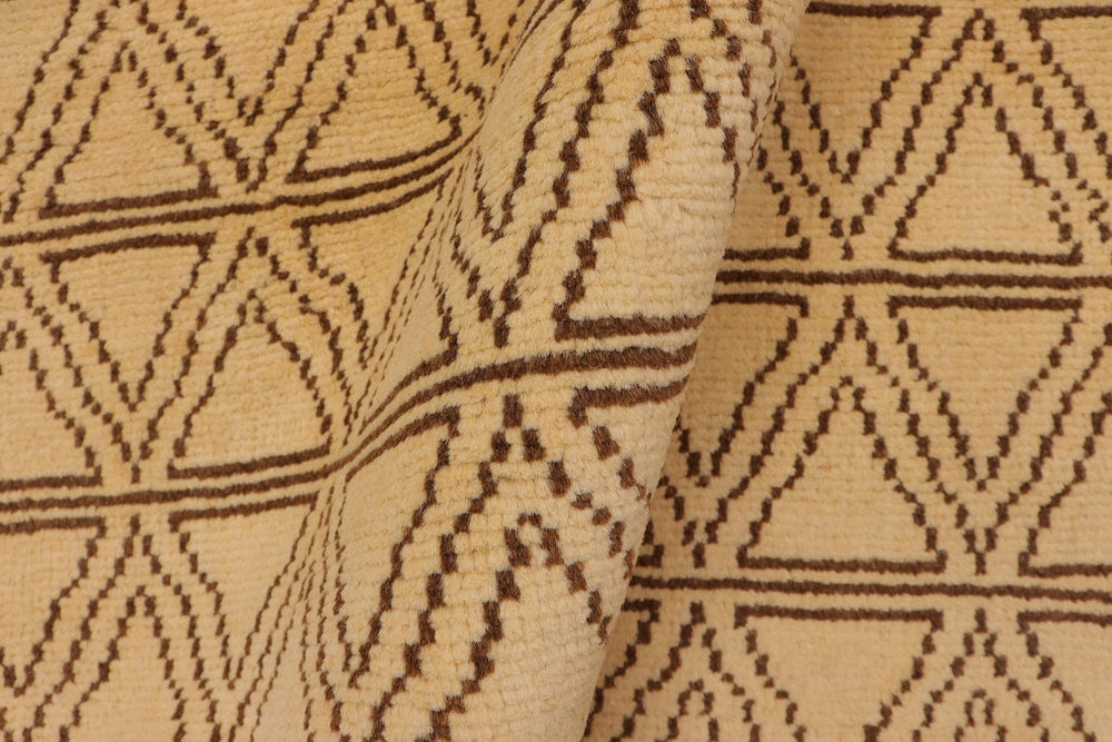 handmade Modern Balouchi Beige Brown Hand Knotted RECTANGLE 100% WOOL area rug 4x6