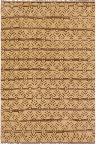 Boho Chic Balochi Kayley Beige/Brown Wool Rug - 4'0''X5'10''